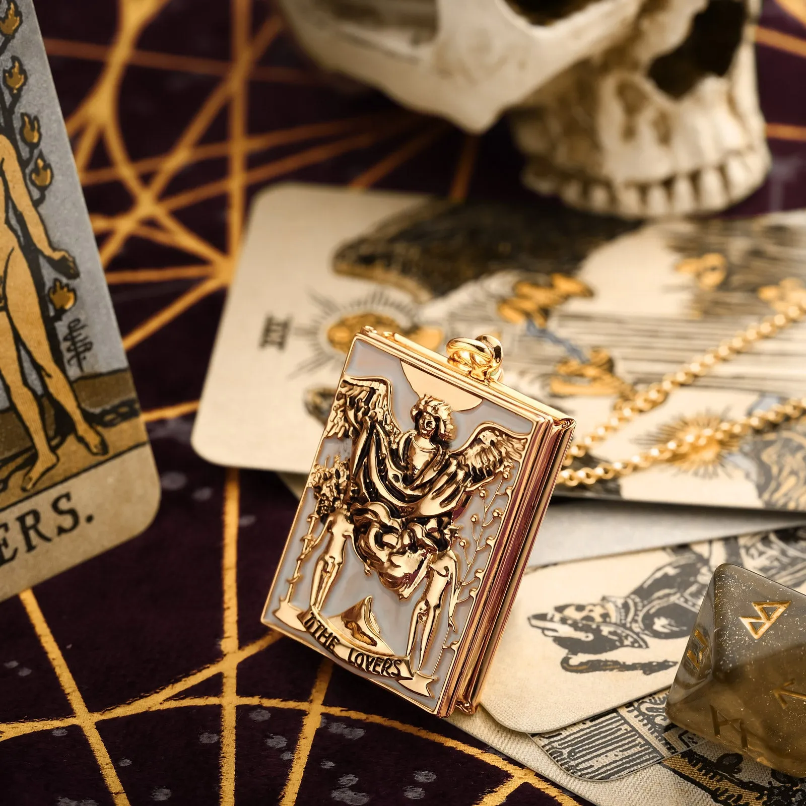 Tarot Locket Necklace-The Lovers sold by Selenichast product image thumbnail 4