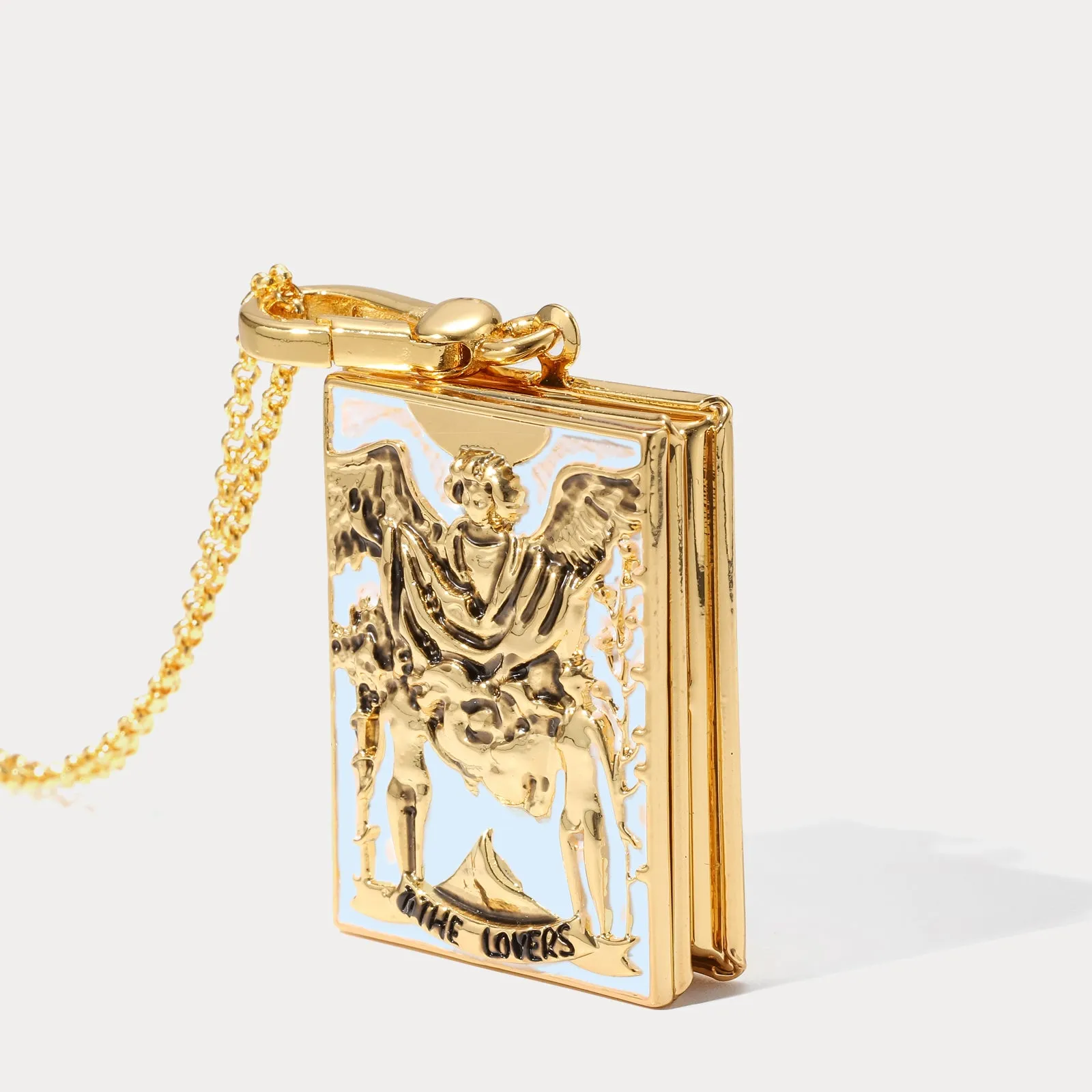 Tarot Locket Necklace-The Lovers sold by Selenichast product image thumbnail 2