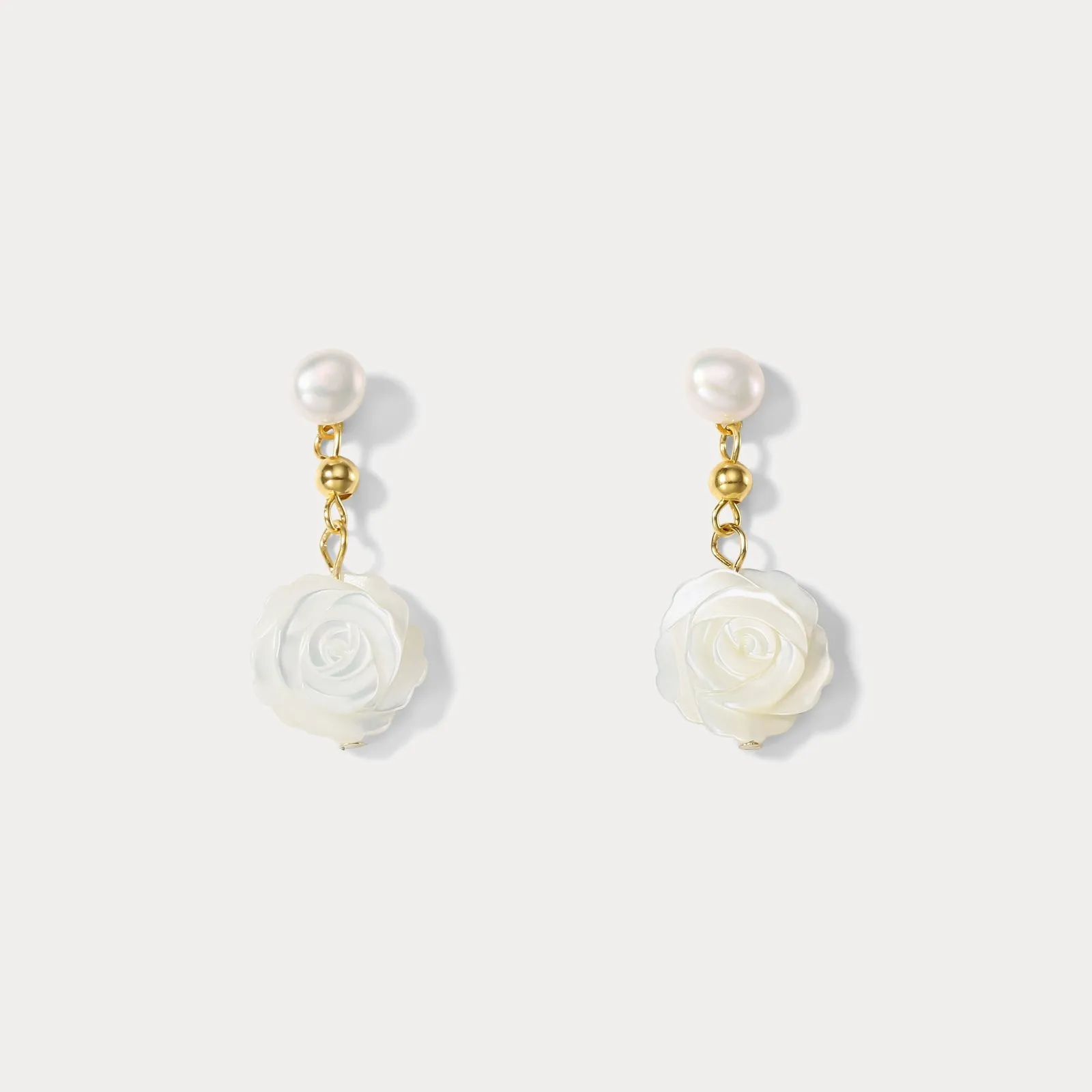Rose Pearl Earrings sold by Selenichast