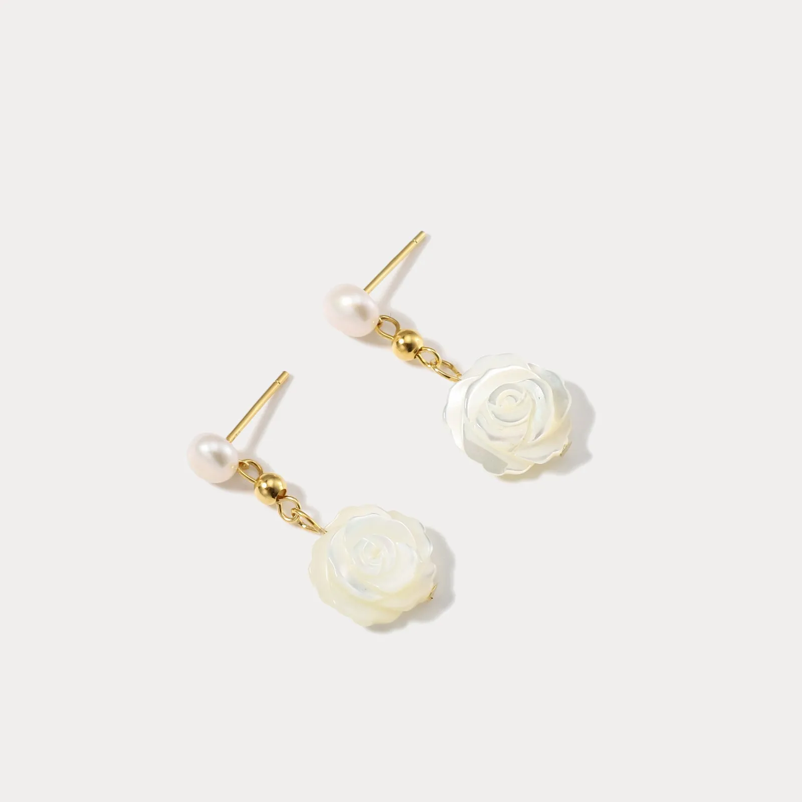 Rose Pearl Earrings sold by Selenichast product image thumbnail 3