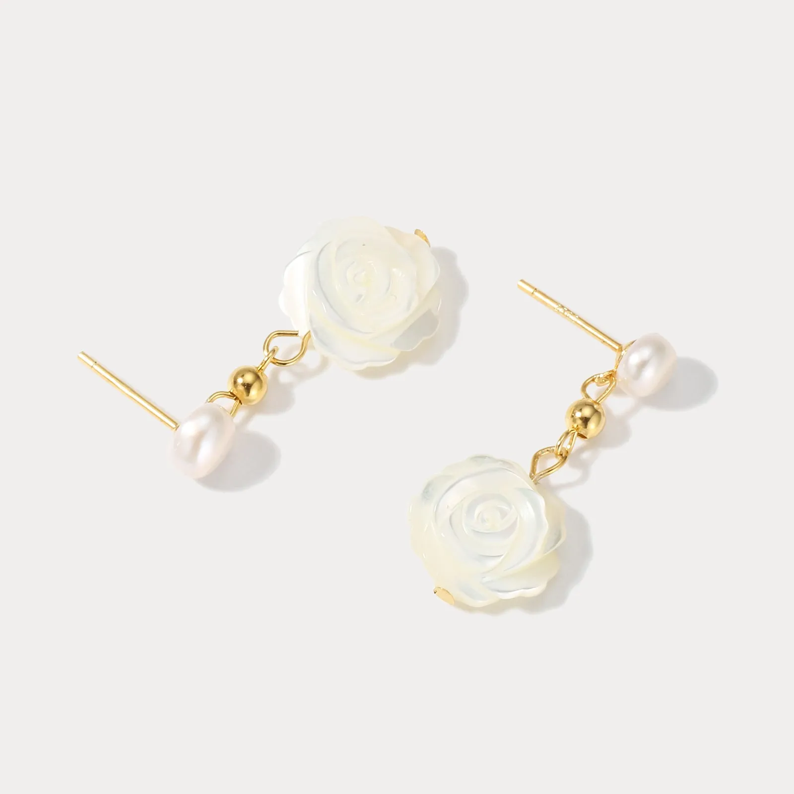Rose Pearl Earrings sold by Selenichast product image thumbnail 4