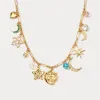 Moon Star Charm Necklace sold by Selenichast