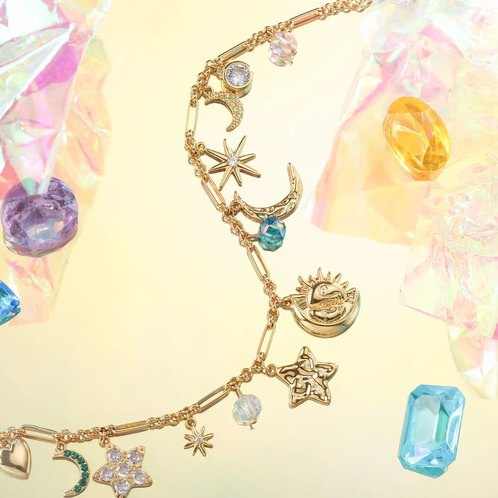 Moon Star Charm Necklace sold by Selenichast product image thumbnail 5