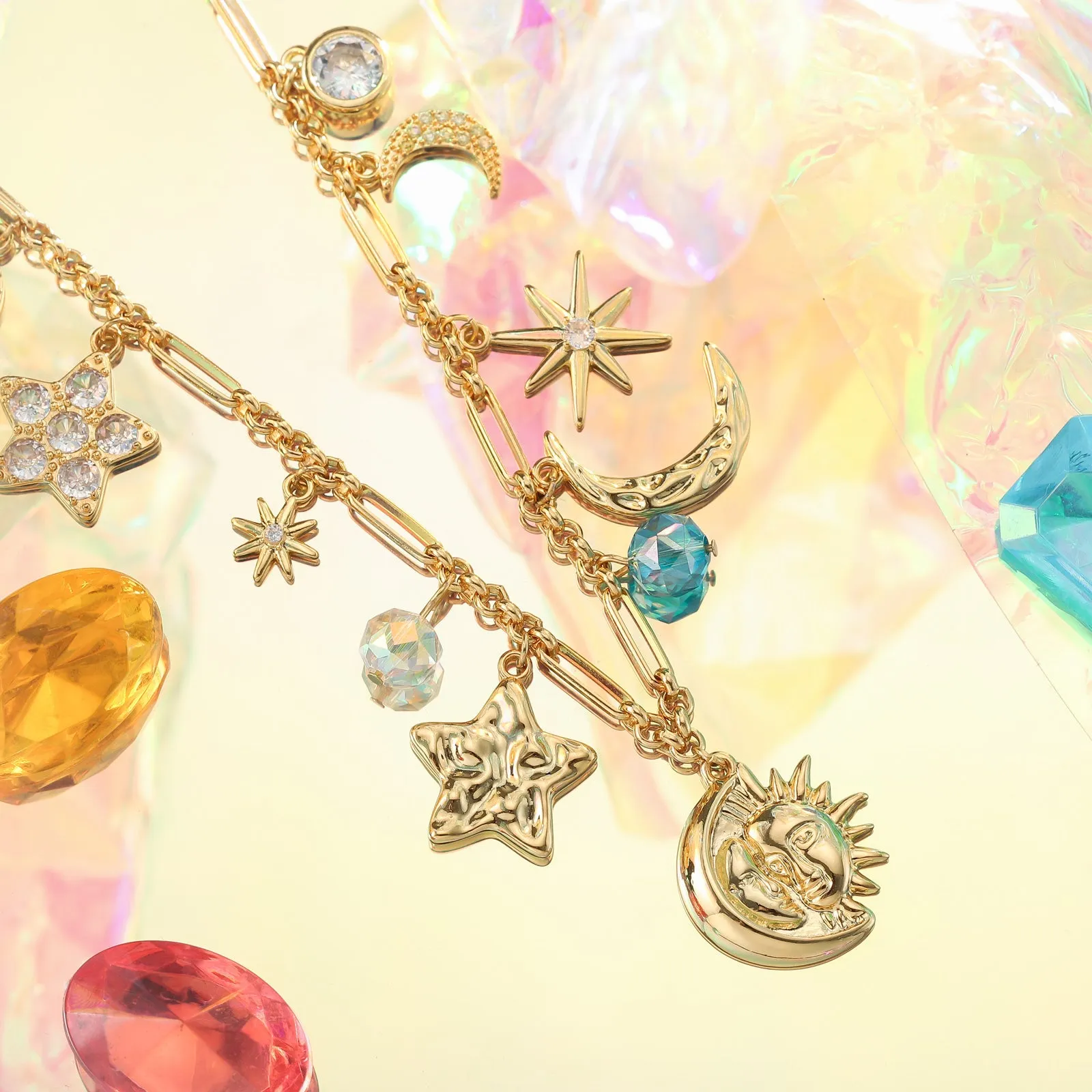 Moon Star Charm Necklace sold by Selenichast product image thumbnail 2