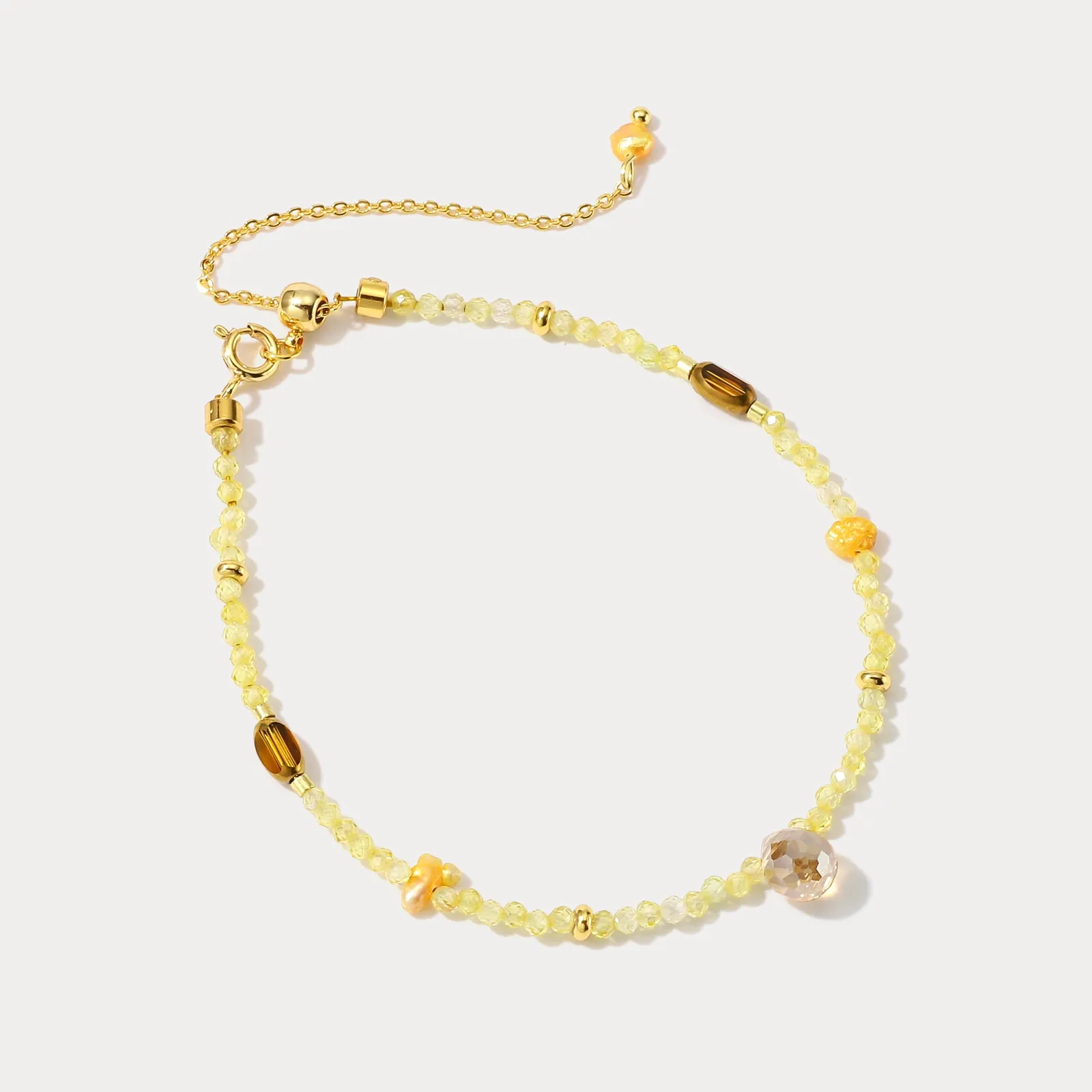 Lemon Quartz Bead Bracelet sold by Selenichast product image thumbnail 4