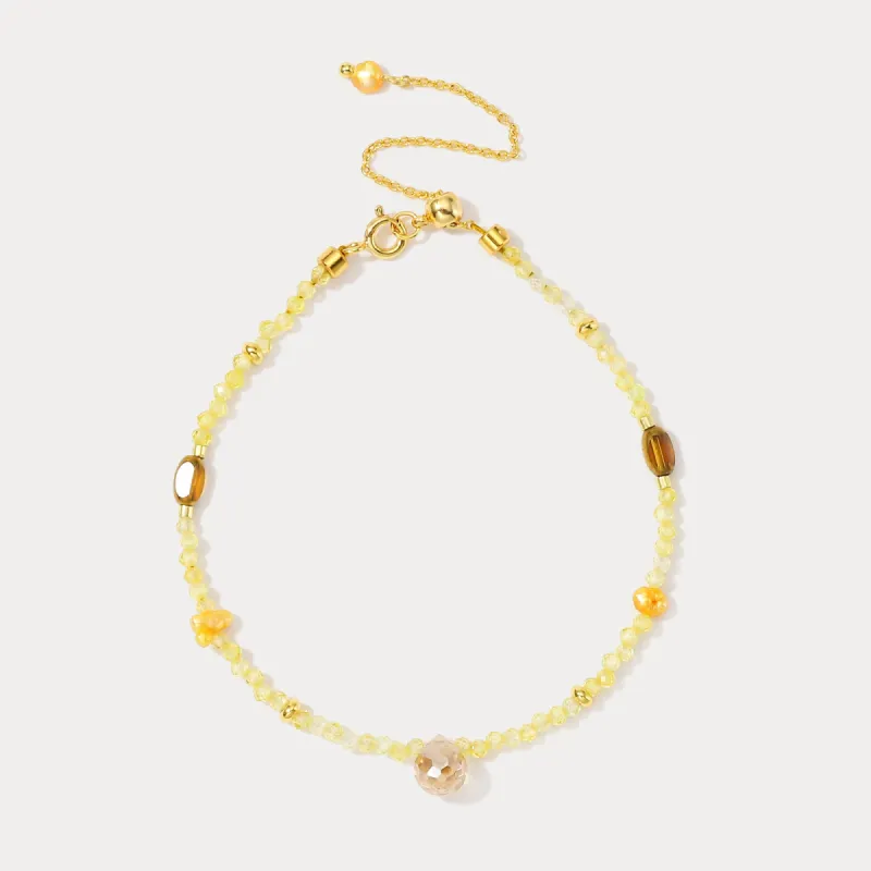 Lemon Quartz Bead Bracelet sold by Selenichast