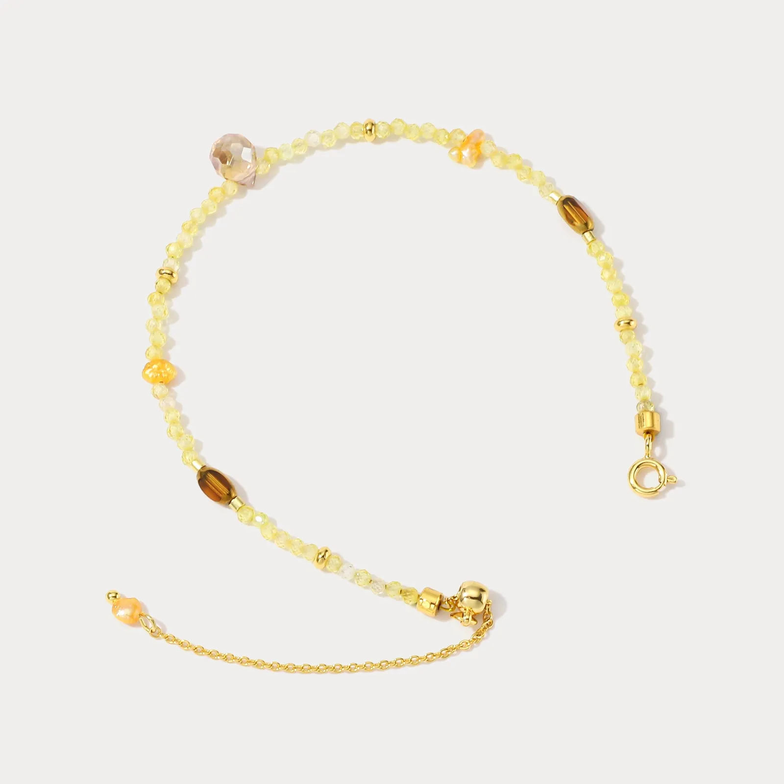 Lemon Quartz Bead Bracelet sold by Selenichast product image thumbnail 5