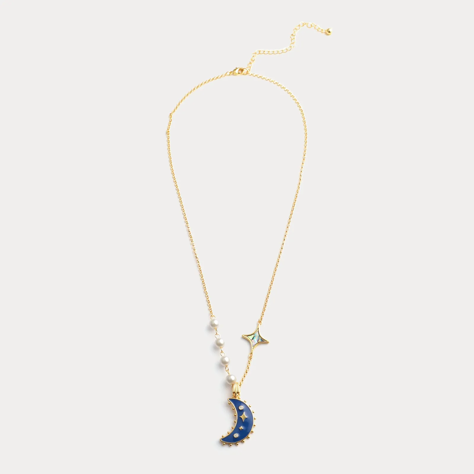 Blue Crescent Moon Necklace sold by Selenichast product image thumbnail 3