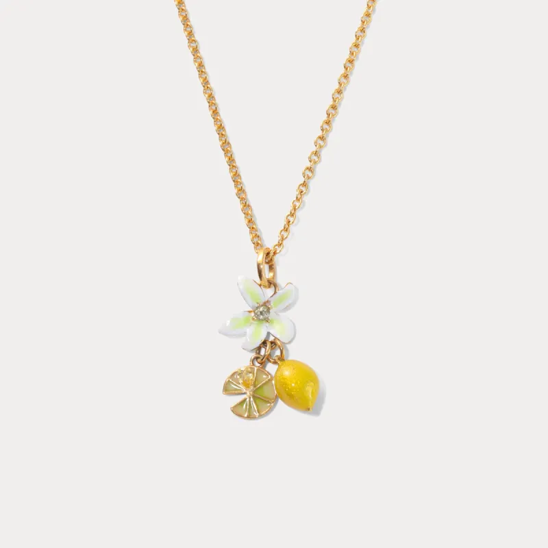 Flower Lemon Pendant Necklace sold by Selenichast