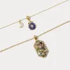 Evil Eye Layered Necklace sold by Selenichast