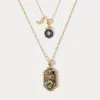 Evil Eye Layered Necklace sold by Selenichast