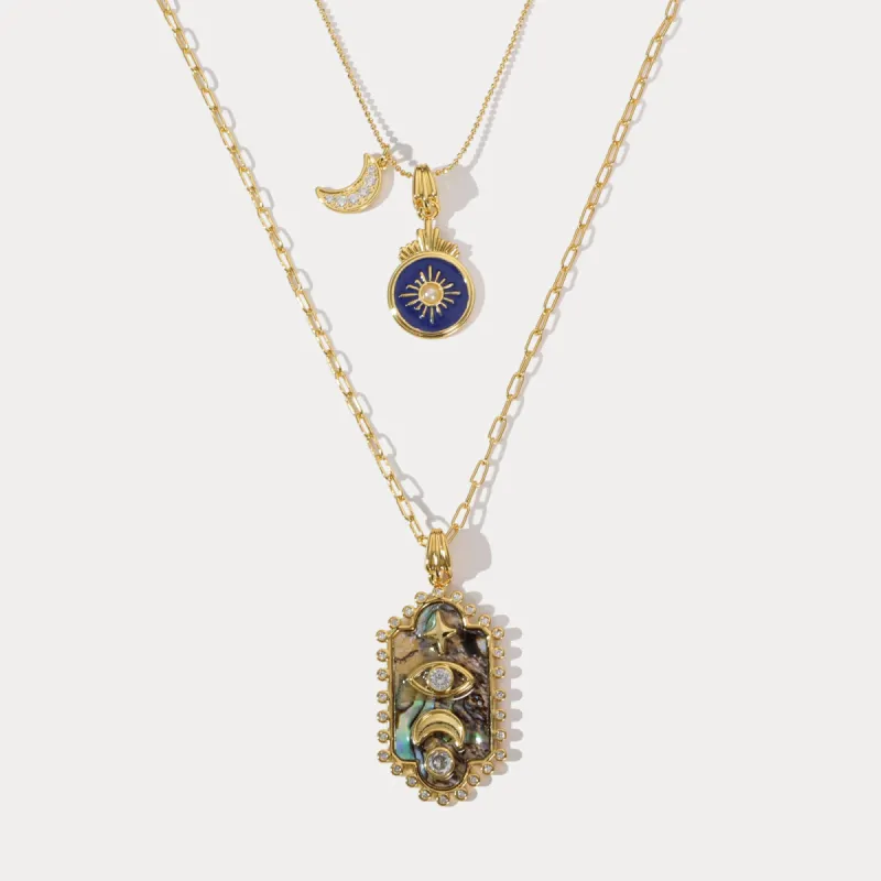 Evil Eye Layered Necklace sold by Selenichast