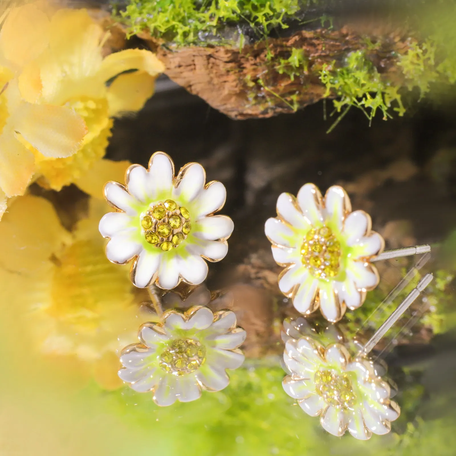 Daisy Stud Earrings sold by Selenichast product image thumbnail 3