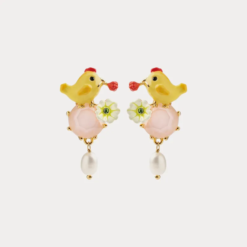 Little Chick Gemstone Earrings sold by Selenichast