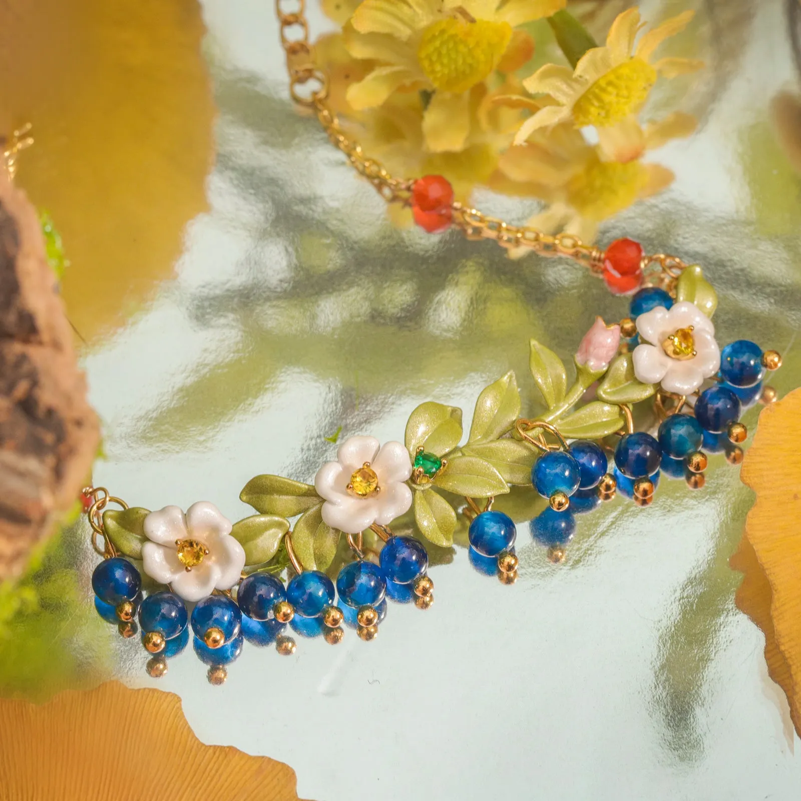 Blueberry Flower Bracelet sold by Selenichast product image thumbnail 3