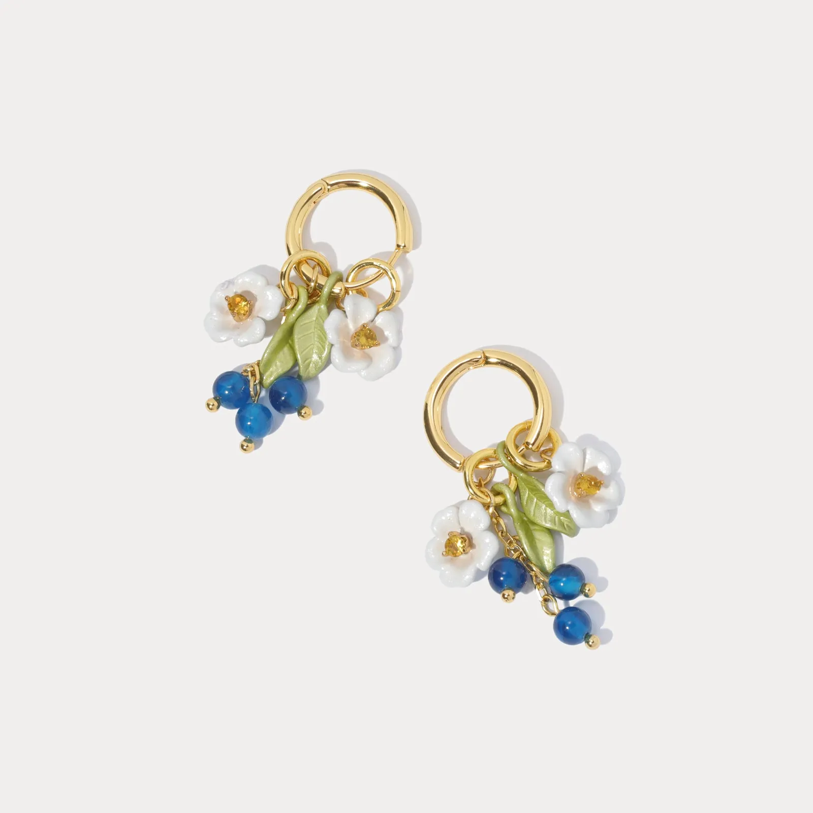 Blueberry Flower Earrings sold by Selenichast product image thumbnail 4