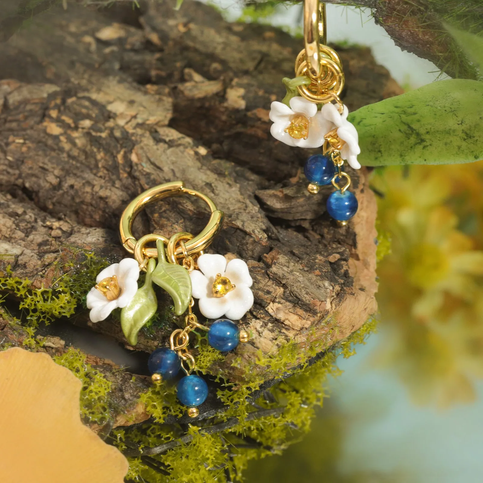 Blueberry Flower Earrings sold by Selenichast product image thumbnail 2