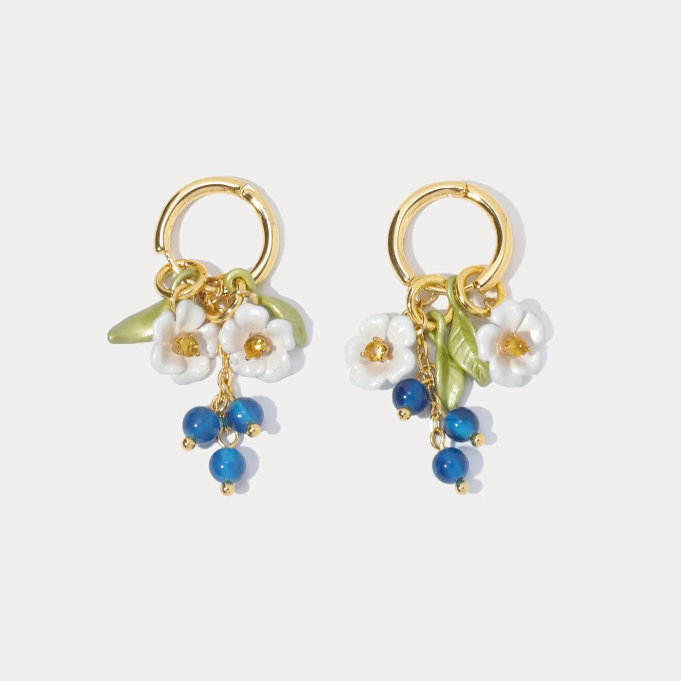 Blueberry Flower Earrings sold by Selenichast