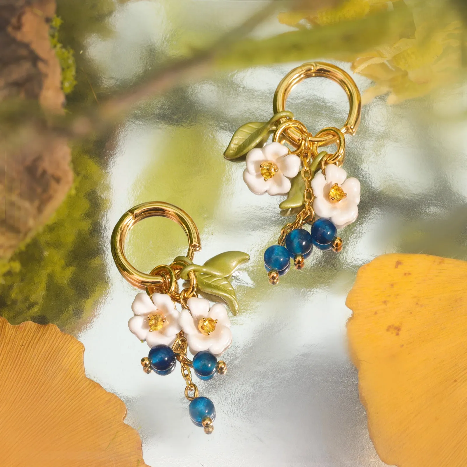 Blueberry Flower Earrings sold by Selenichast product image thumbnail 3