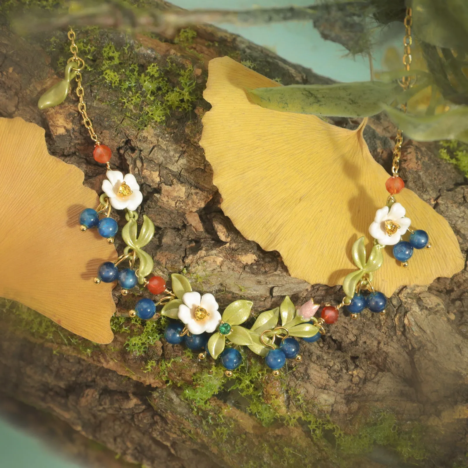 Blueberry Flower Necklace sold by Selenichast product image thumbnail 3