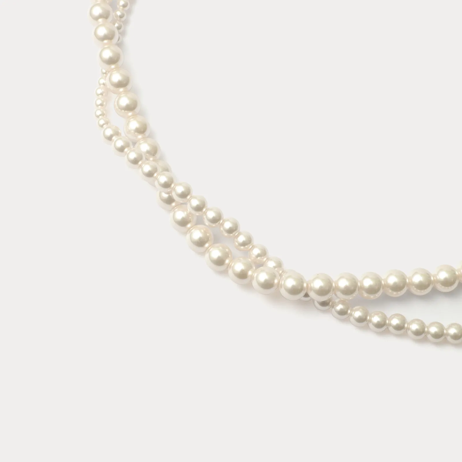 Double Strand Pearl Necklace sold by Selenichast product image thumbnail 4
