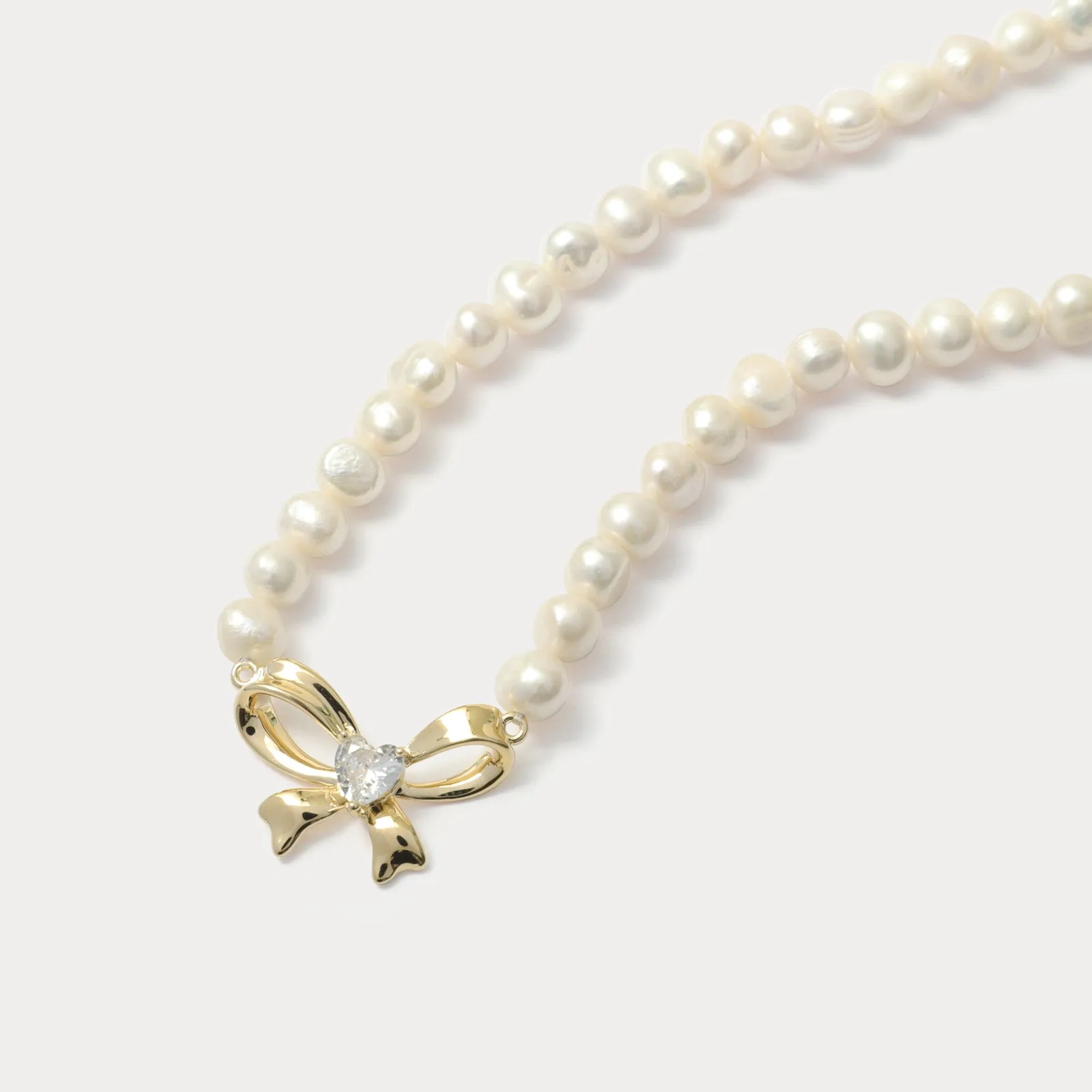 Pearl Bow Necklace sold by Selenichast product image thumbnail 5