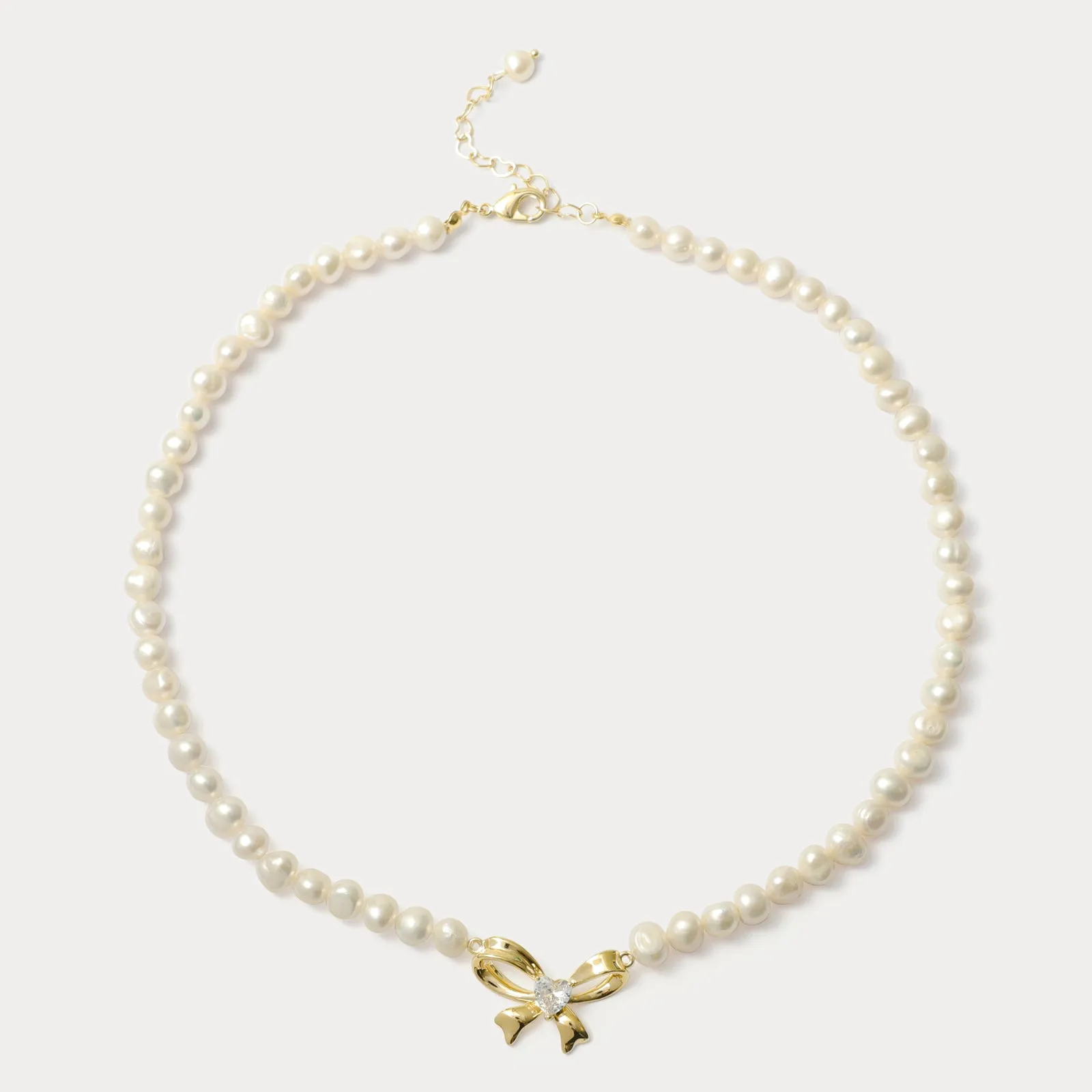 Pearl Bow Necklace sold by Selenichast product image thumbnail 4