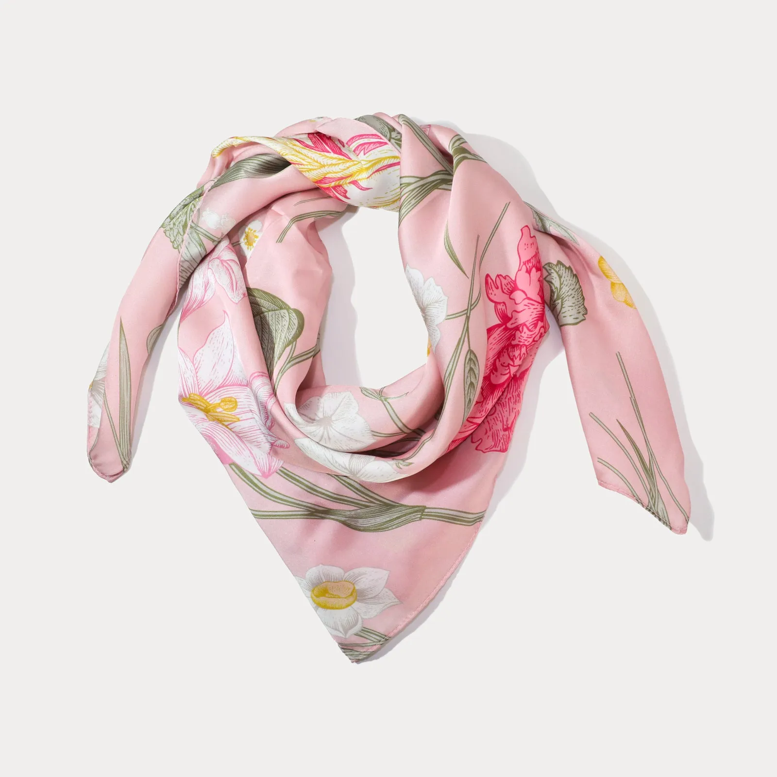 Cottage Pink Floral Square Scarf sold by Selenichast product image thumbnail 2
