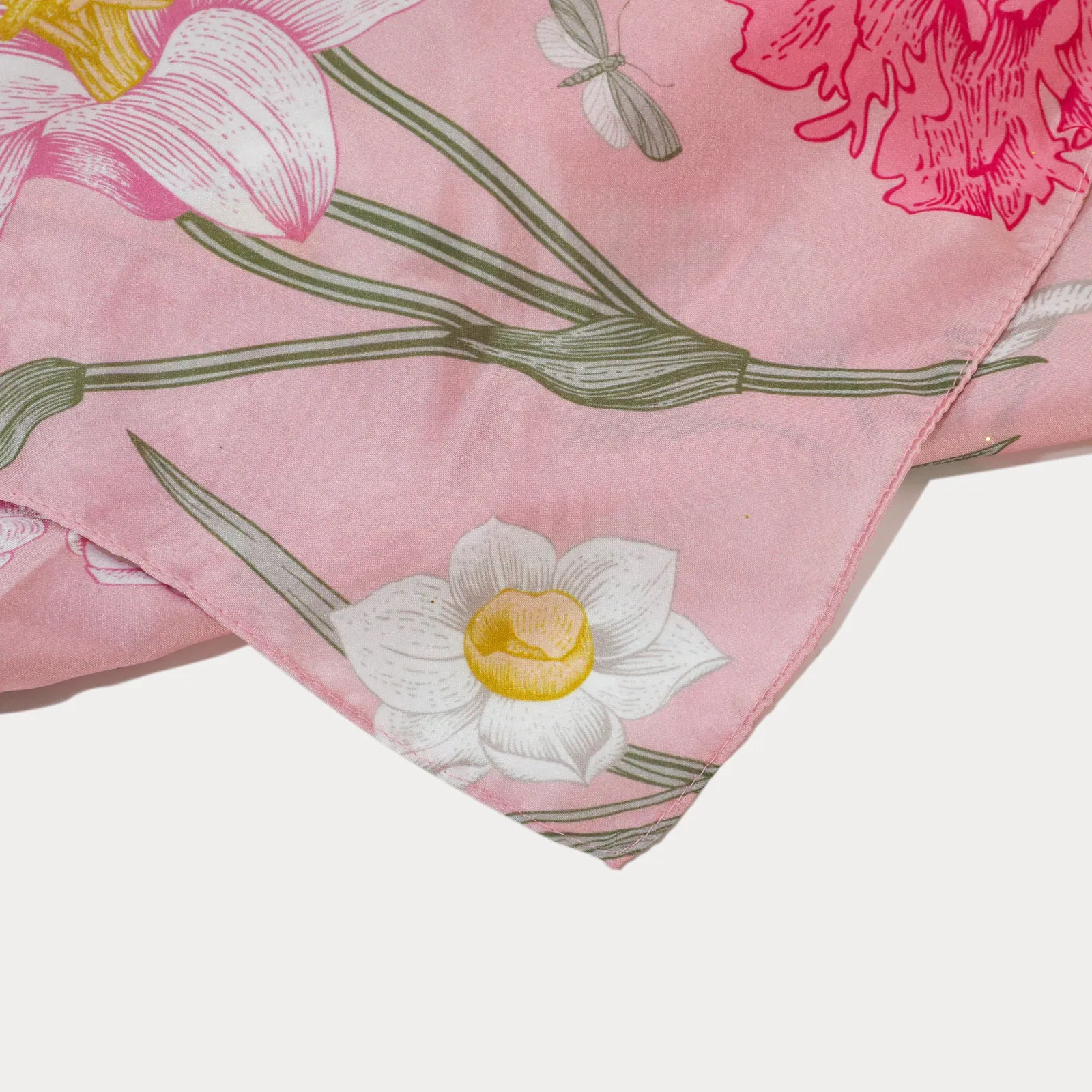 Cottage Pink Floral Square Scarf sold by Selenichast product image thumbnail 3