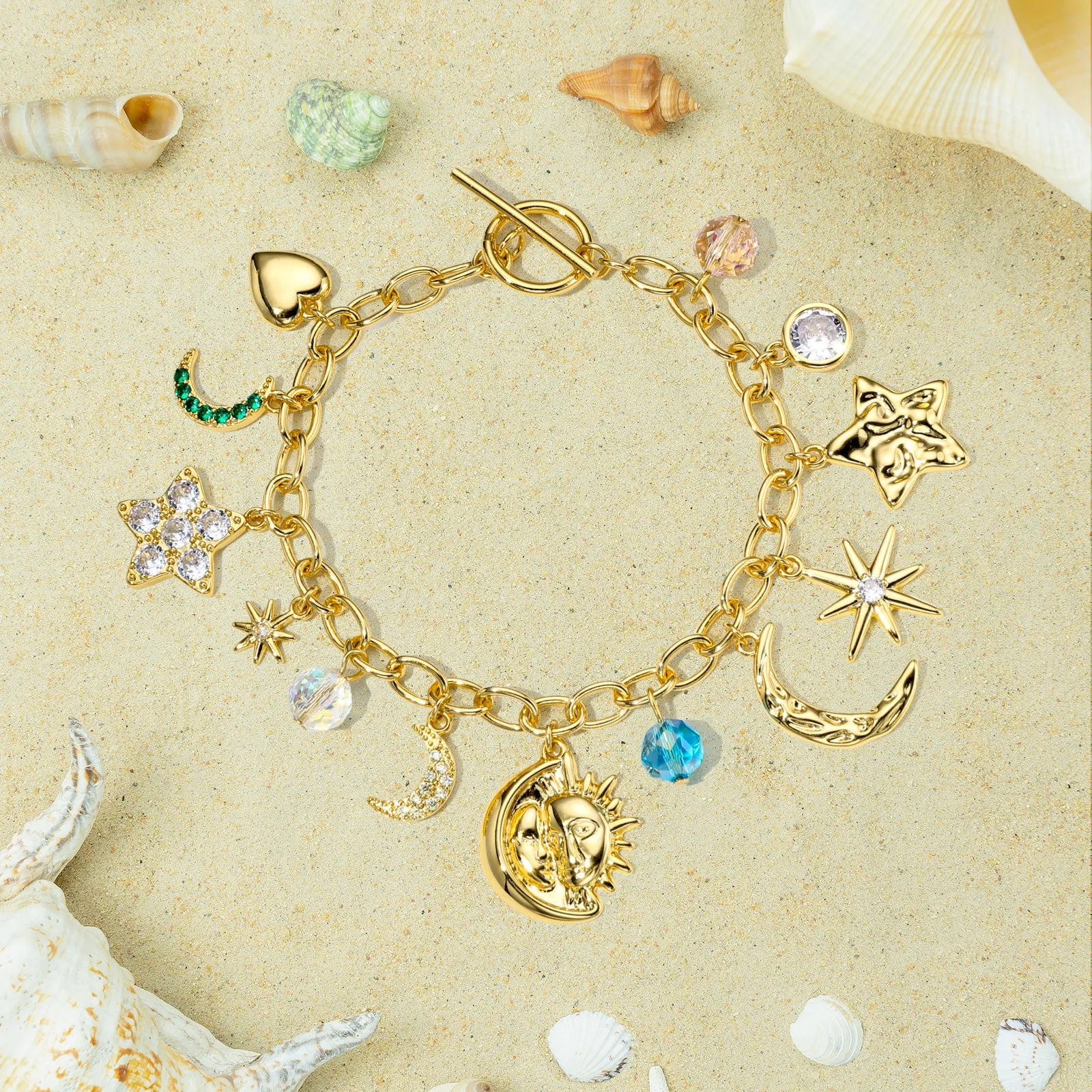 Moon Star Charm Bracelet sold by Selenichast product image thumbnail 3