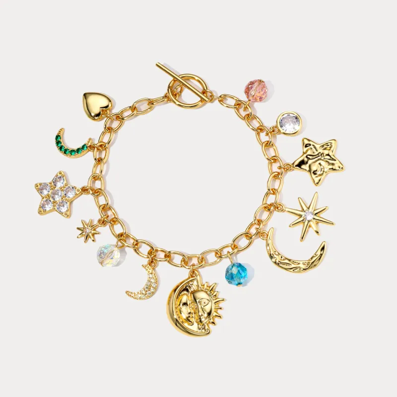 Moon Star Charm Bracelet sold by Selenichast