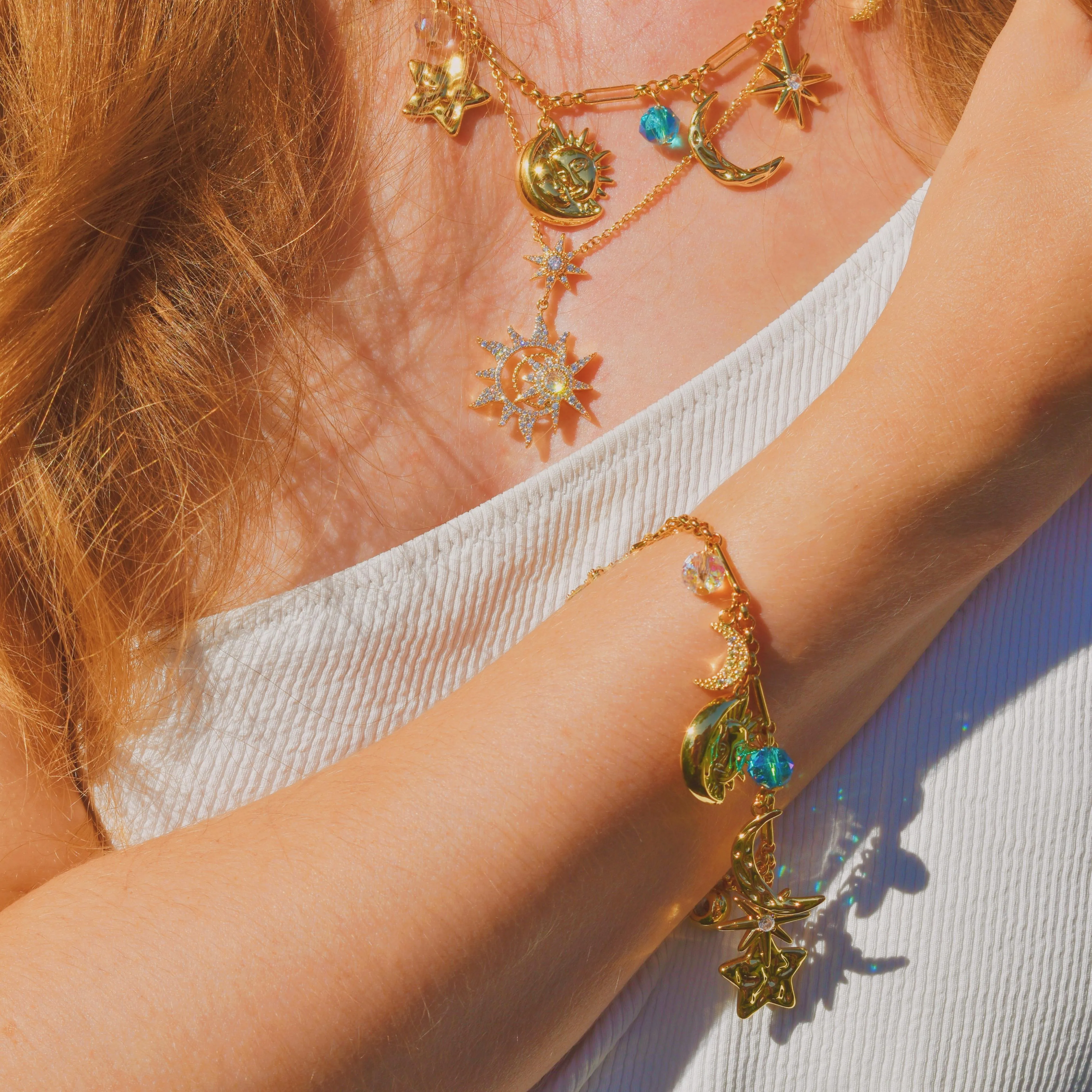 Moon Star Charm Bracelet sold by Selenichast product image thumbnail 2