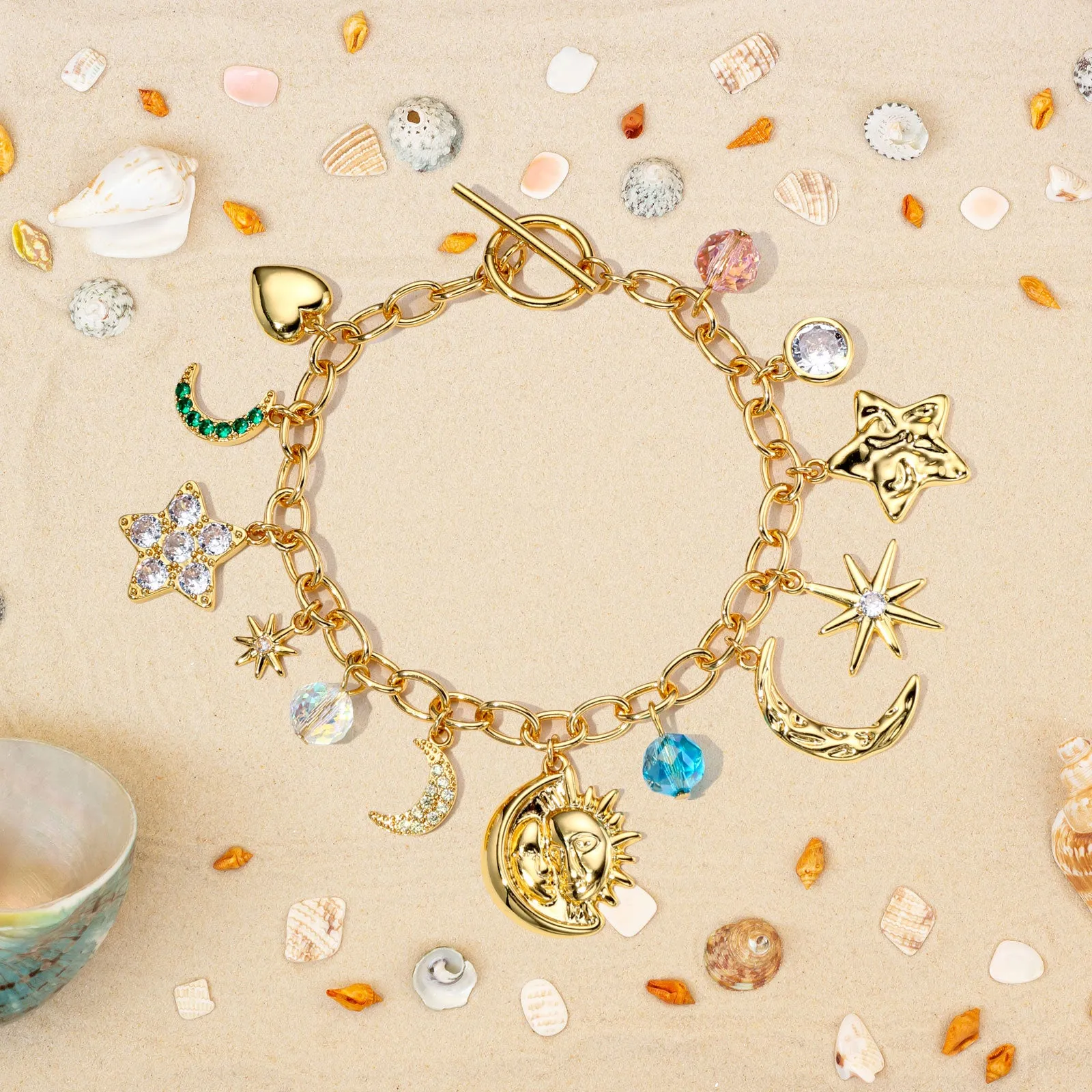 Moon Star Charm Bracelet sold by Selenichast product image thumbnail 4