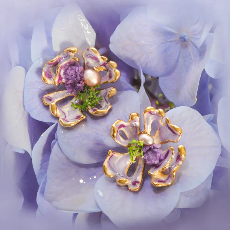 Lavender Flower Earrings sold by Selenichast