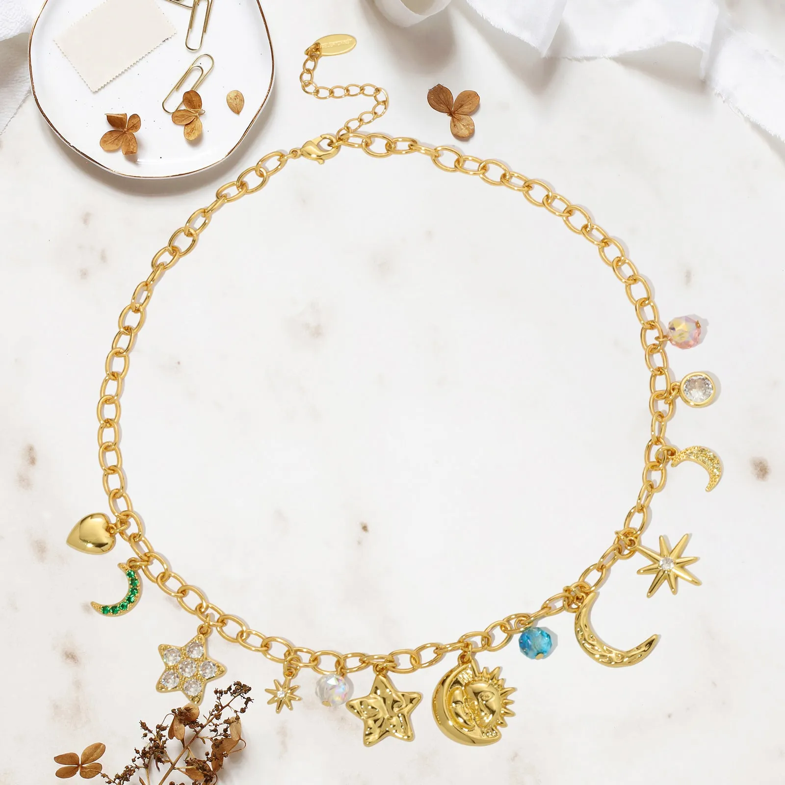 Moon Star Charm Necklace sold by Selenichast product image thumbnail 3