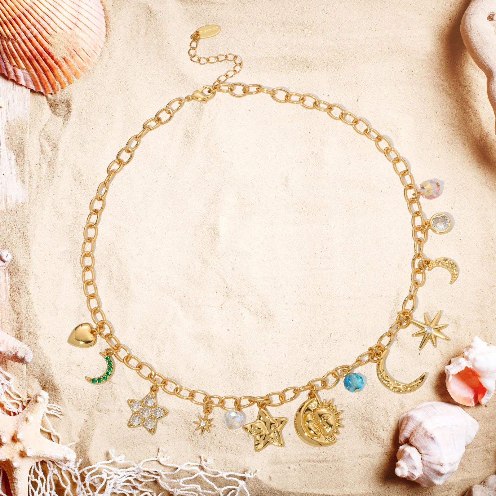 Moon Star Charm Necklace sold by Selenichast product image thumbnail 2