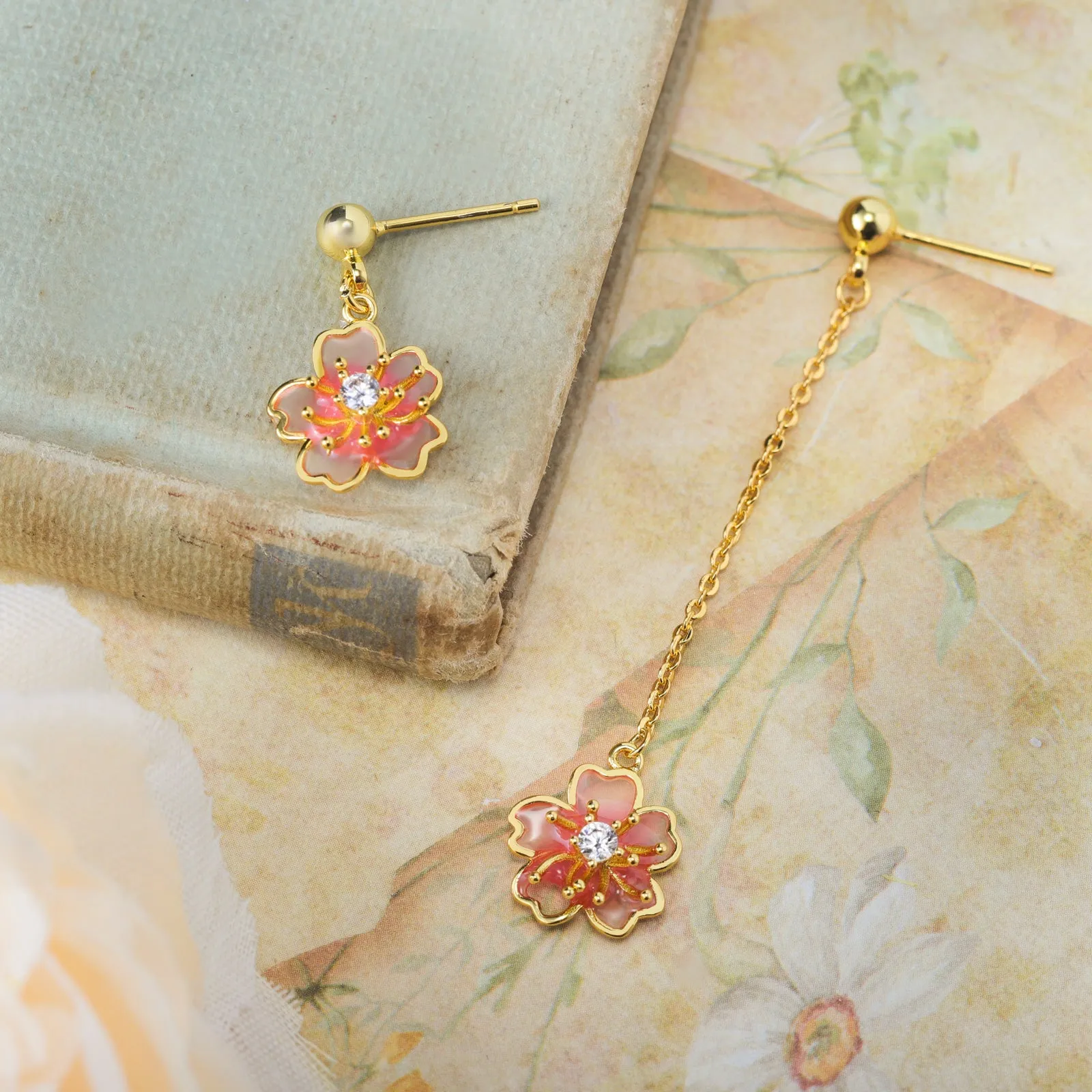 Sakura Mismatched Earrings sold by Selenichast product image thumbnail 3