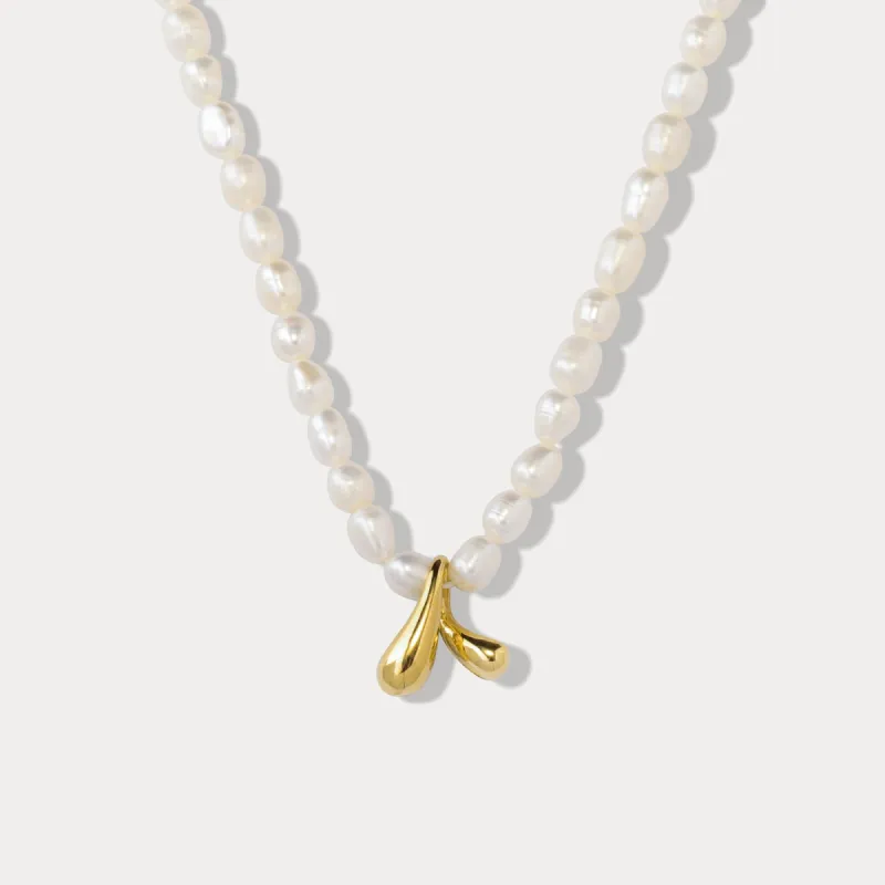 Pearl Wishbone Necklace sold by Selenichast