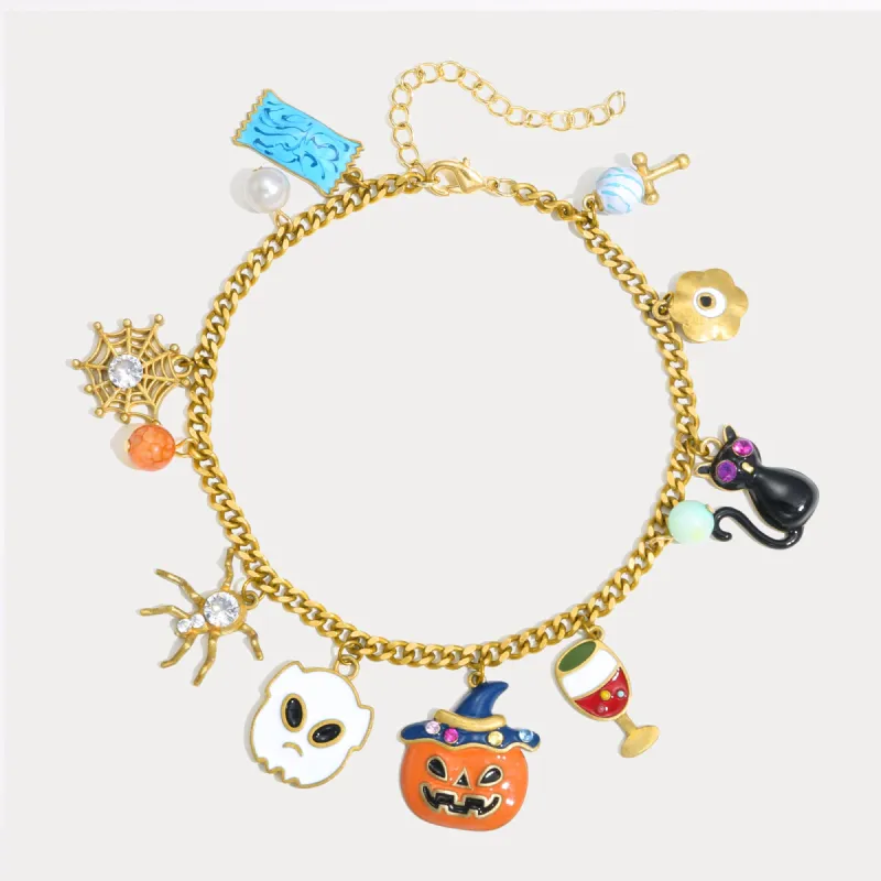 Halloween Charm Bracelet sold by Selenichast