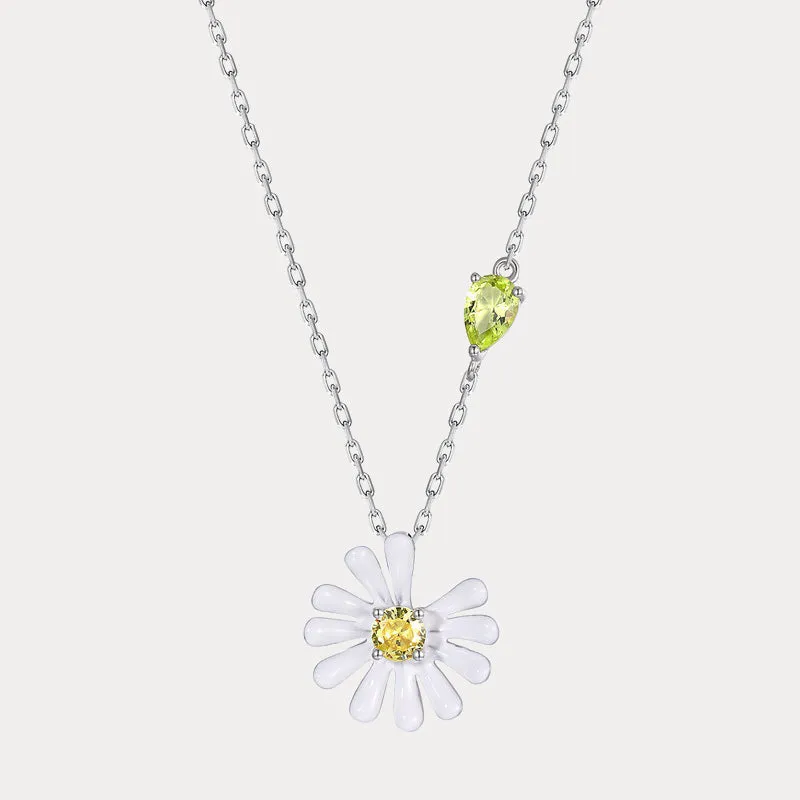 Silver Daisy Necklace sold by Selenichast