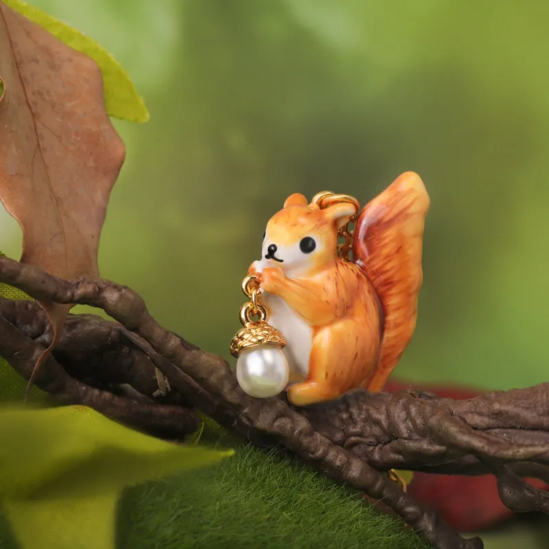 Squirrel Long Necklace sold by Selenichast