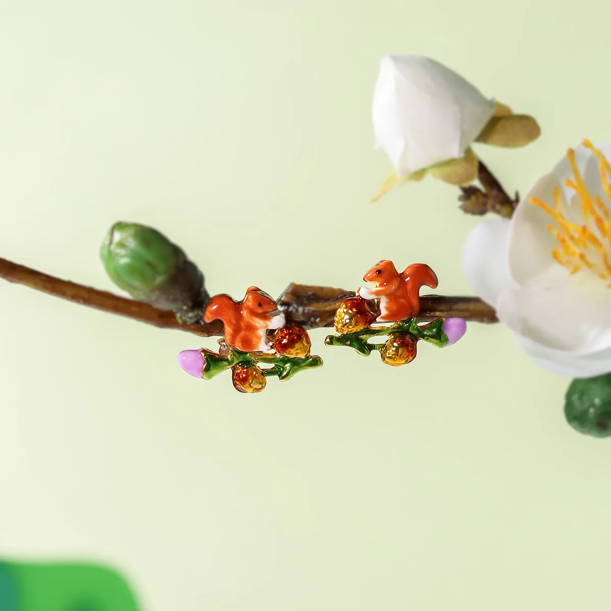 Squirrel Enamel Earrings sold by Selenichast product image thumbnail 4