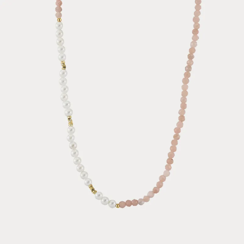 Pink Pearl Seed Bead Necklace sold by Selenichast