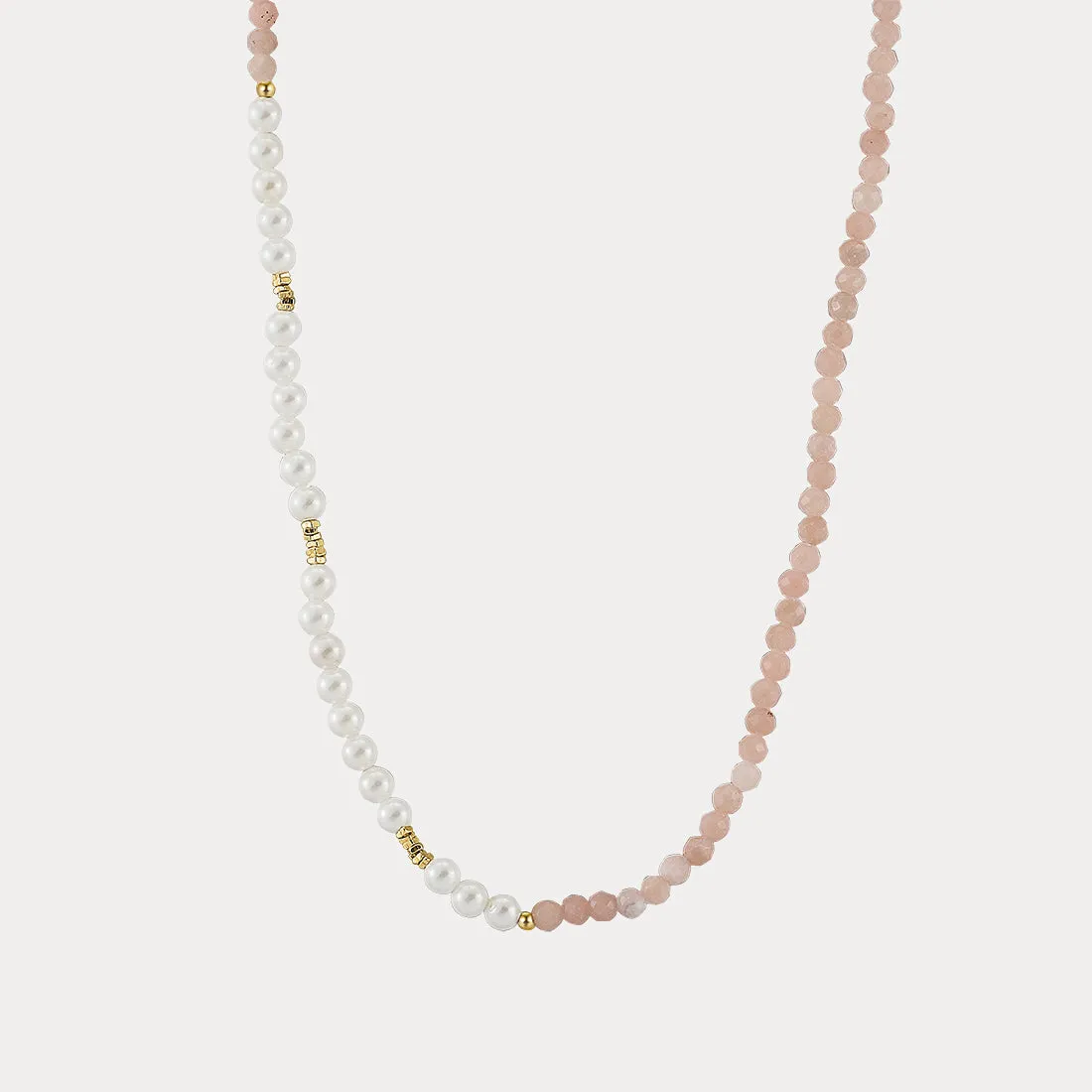 Pink Pearl Seed Bead Necklace sold by Selenichast