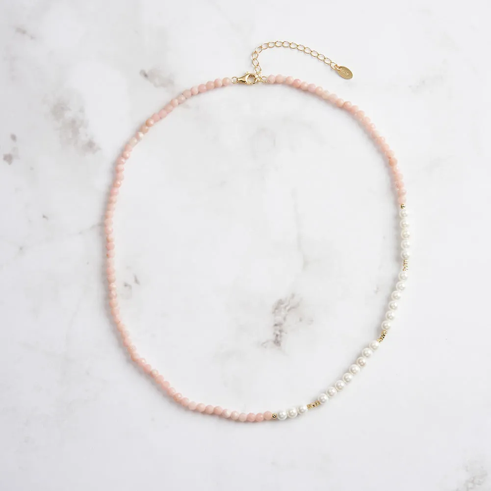 Pink Pearl Seed Bead Necklace sold by Selenichast product image thumbnail 4