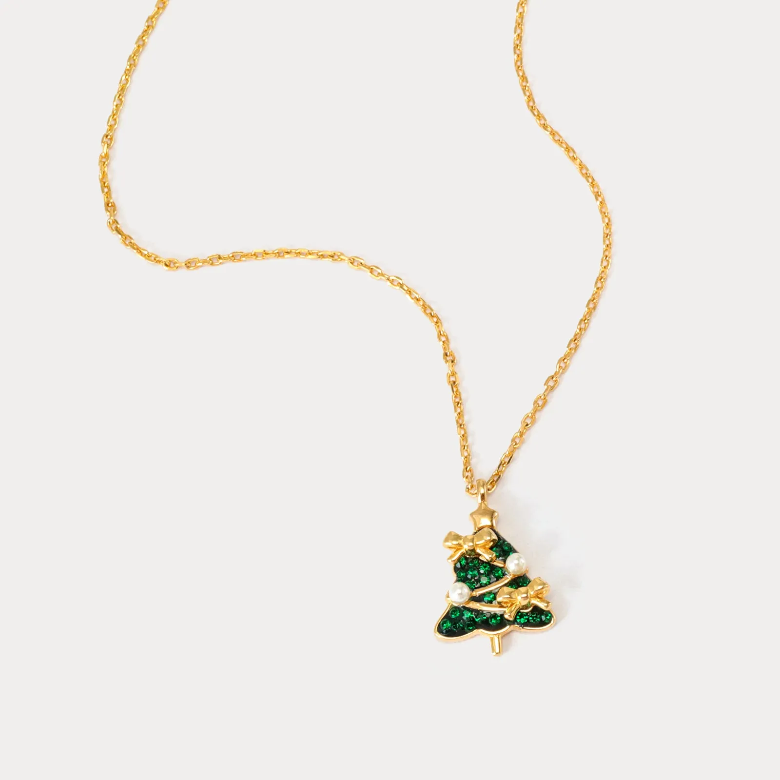 Christmas Tree Bow Necklace sold by Selenichast product image thumbnail 3