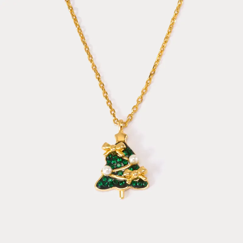 Christmas Tree Bow Necklace sold by Selenichast