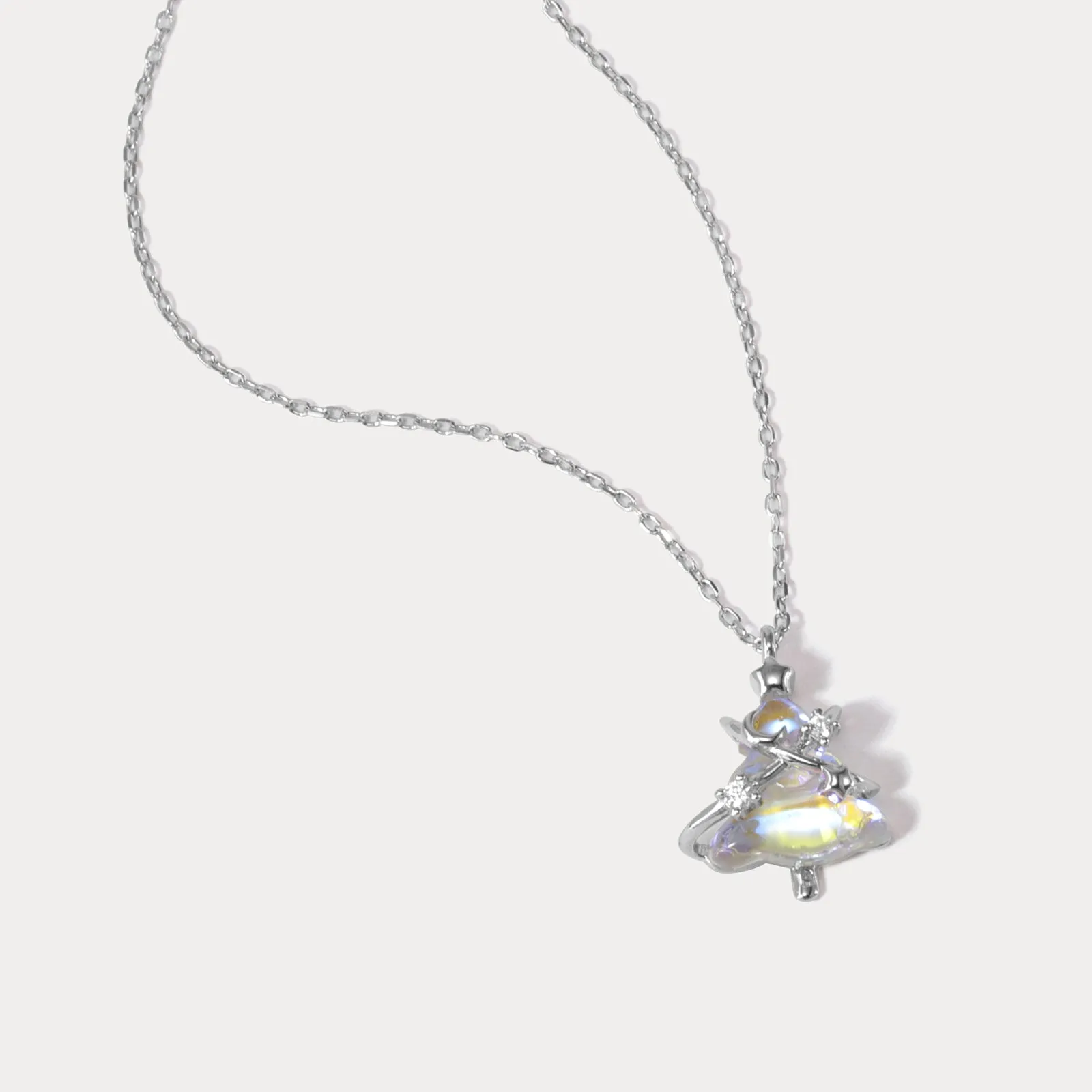 Silver Christmas Tree Necklace sold by Selenichast product image thumbnail 3