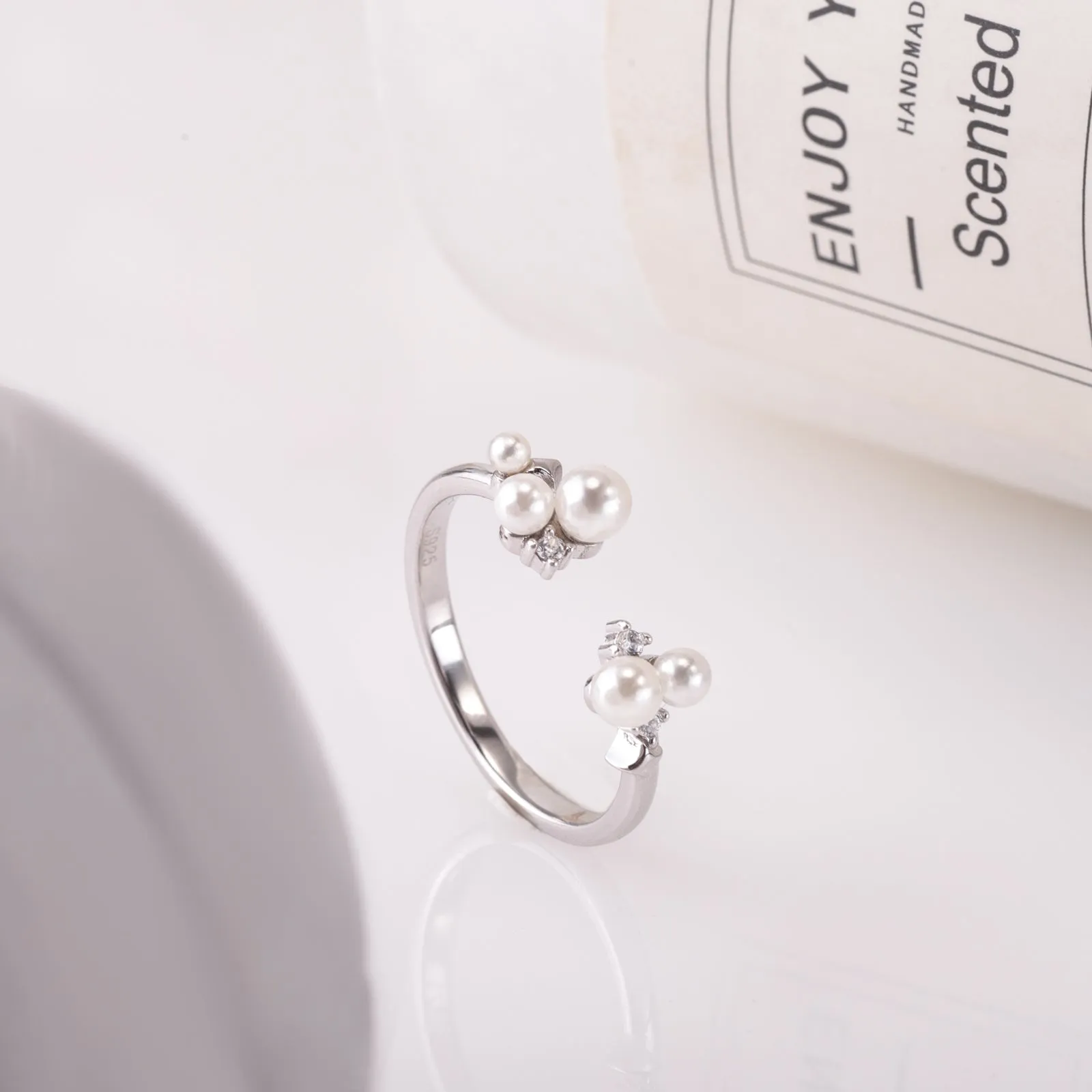 Silver Star Pearl Ring sold by Selenichast product image thumbnail 3