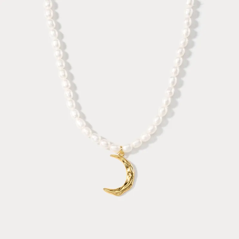Moon Pearl Necklace sold by Selenichast